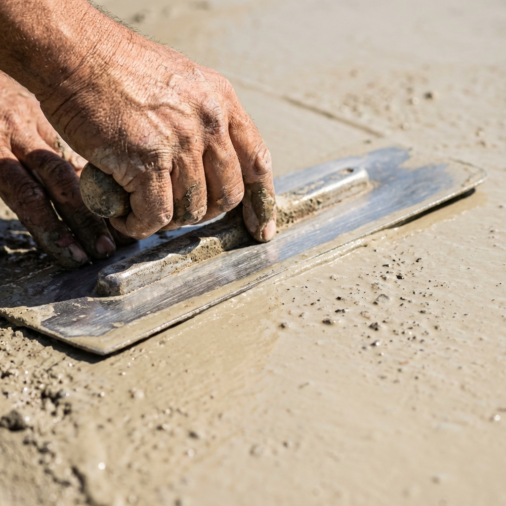 Concrete finishing detail
